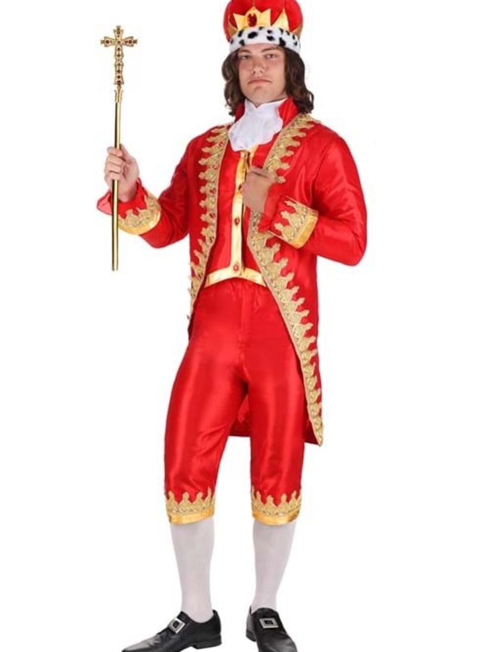 FULL adult King George Hamilton cosplay halloween costume Suit cape, crown, wig